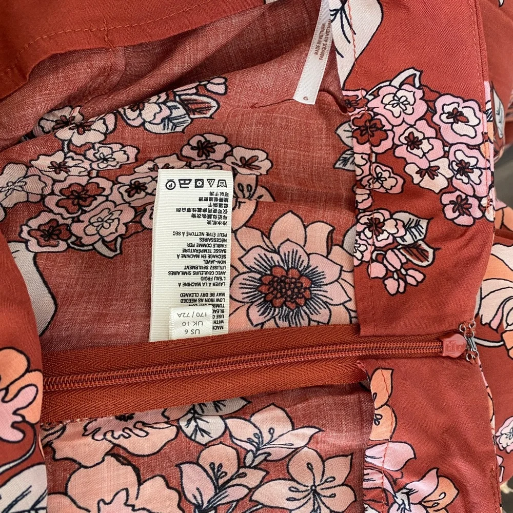 Free People Floral Wrap Midi Skirt NWT - Picture 13 of 14